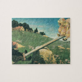 Vintage See Saw Margery Daw, Jessie Willcox Smith Pussel