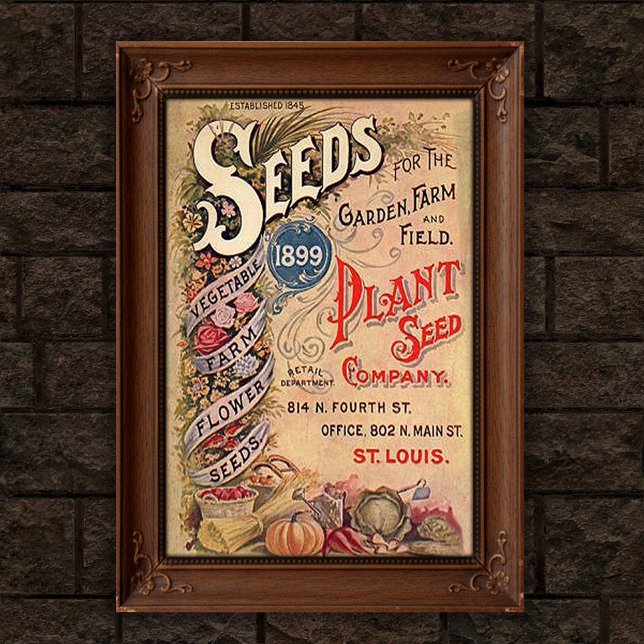 Vintage Seed Company Advertising Poster (Skapare uppladdad)