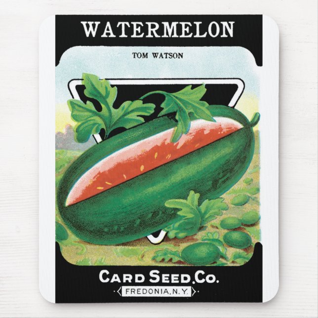 Vintage Seed Packet Art, Watermelons Fruit Musmatta (Framsidan)