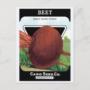 Vintage Seed Packet Label Art, Beet Vegetables Vykort