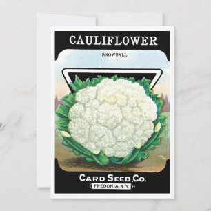Vintage Seed Packet Label Art, CauliblommVeggies
