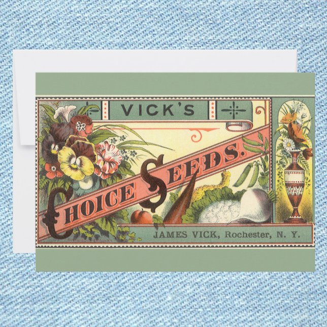 Vintage Seed Packet Label Art, Vicks Choice Seeds (Skapare uppladdad)