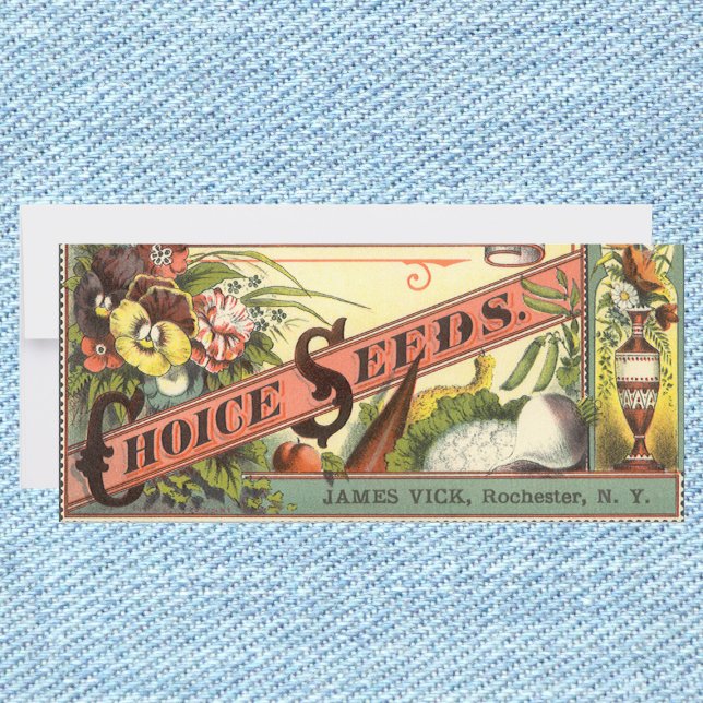 Vintage Seed Packet Label Art, Vicks Choice Seeds (Skapare uppladdad)