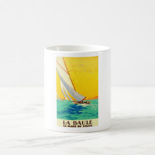 Vintage Segelbåt Fransk Travel Kaffemugg