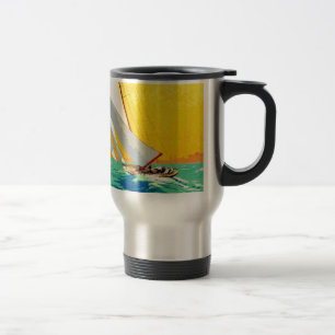 Vintage Segelbåt Fransk Travel Resemugg