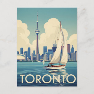 Vintage Segelbåt i Toronto Canada Travel Vykort