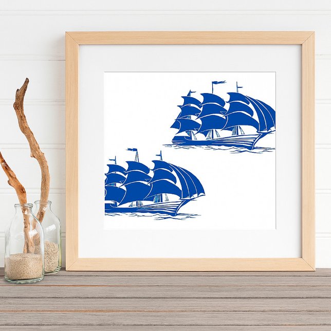 Vintage segelfartyg Nautilus Ocean Clipper Poster (Skapare uppladdad)