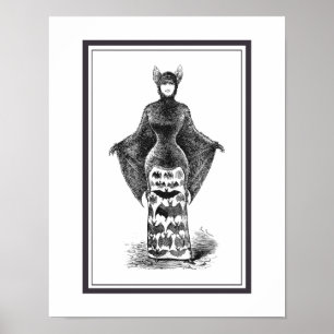 Vintage segrare fladdermus poster