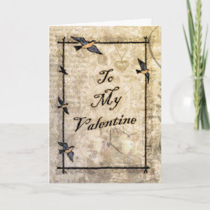 vintage segrare stil Valentine Helgkort