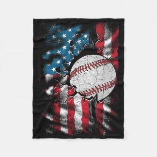 Vintage Sell 4 juli Manar USA American Flagga Boy Fleecefilt