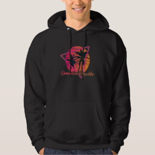 Vintage Semester Karibiska Havet Resa Dominikanska Hoodie