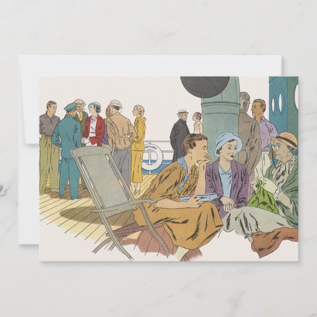 Vintage Semester, Passagerare på kryssningsfartyg  Inbjudningar (Framsida)