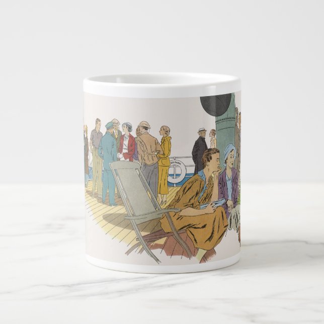 Vintage Semester, Passagerare på Kryssningsfartyg  Jumbo Mugg (Framsidan)