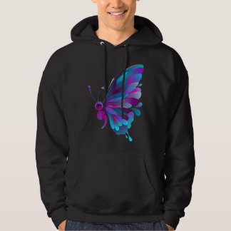 Vintage Semiolon Butterfly Semi-Colon Tattoo Ment Hoodie