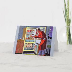 Vintage Sent Natt Snack-anteckningskort Kort