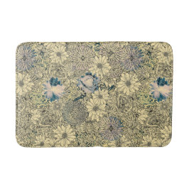 Vintage Sepia Blommigt Badrumsmatta