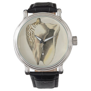 Vintage Sepia Conch-Snäcka Armbandsur