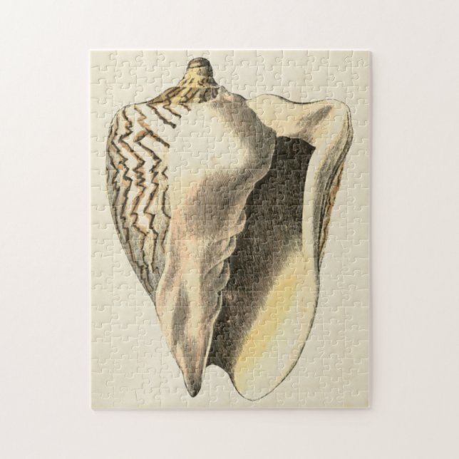 Vintage Sepia Conch-Snäcka Pussel (Vertikal)