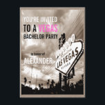 Vintage Sepia Las Vegas Modern Bachelor Party Inbjudningar<br><div class="desc">inspirerad av en kunds begäran. Modern med en vintage som ser ut och lite dramatisk ut som himlar på kvällen:) All standardtext kan anpassas helt med dina egna skrivningar till kostym efter dina behov, och du kan också ändra typsnitt, storlek, textplacering och färg på texten. Om du bara vill ändra...</div>