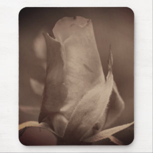 Vintage Sepia Rosenknopp Flower Musmatta
