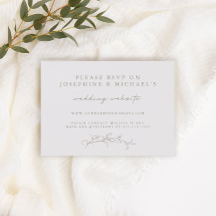 Vintage Sepia RSVP Bröllopswebbplats Kort Online