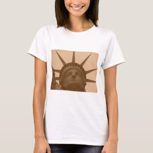 Vintage Sepia Tone-Frihetsgudinnan Tee