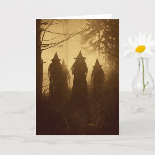 Vintage Sepia Witches tillfällen Kort