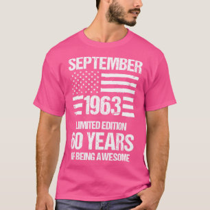 Vintage September 1963 Begränsad utgåva 60 år av T Shirt