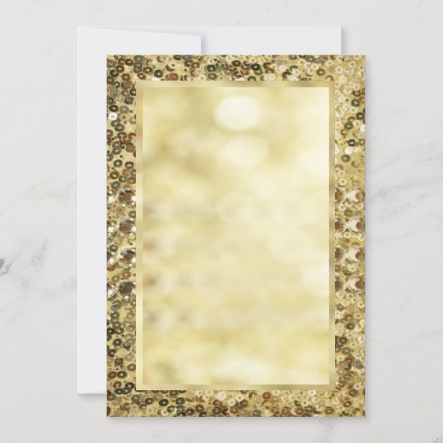 Vintage Sequin Guld Bokeh-mall (Framsida)
