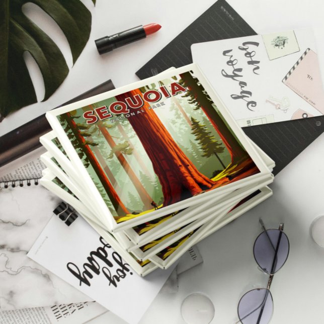 Vintage Sequoias nationalpark Magnet (Skapare uppladdad)