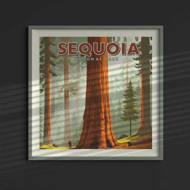 Vintage Sequoias nationalpark Poster (Skapare uppladdad)