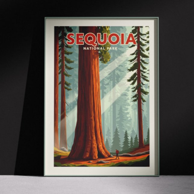 Vintage Sequoias nationalpark Poster (Skapare uppladdad)