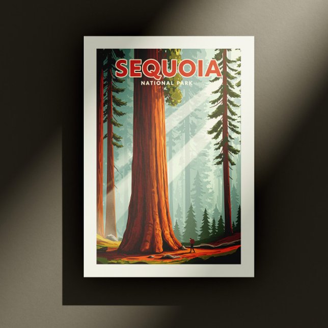 Vintage Sequoias nationalpark Vykort (Skapare uppladdad)