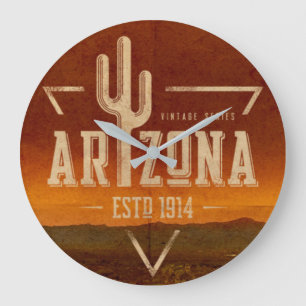 Vintage Series Arizona Stor Round Wall Clock Klocka
