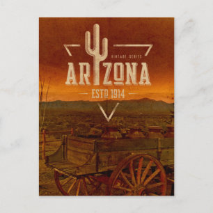Vintage Series Arizona Travel-vykort Vykort