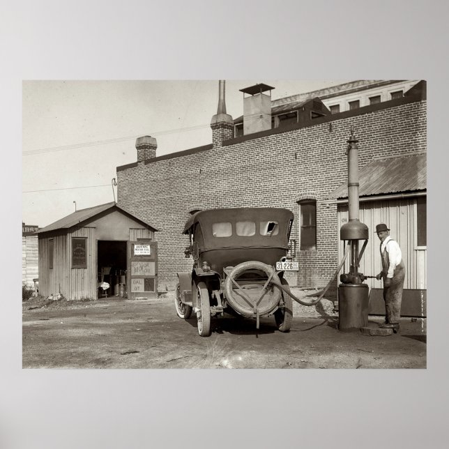 Vintage Service Station Poster (Framsidan)