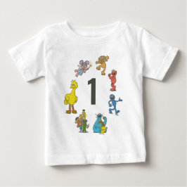 Vintage Sesame Street Characters Birthday Baby T-S T Shirt