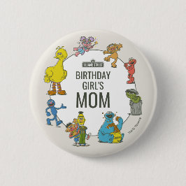 Vintage Sesame Street Characters Birthday Button Knapp