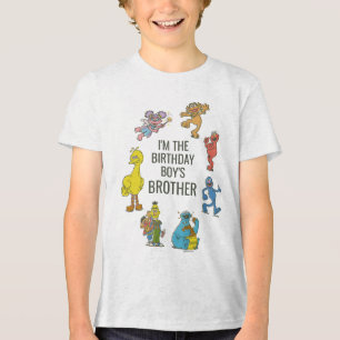 Vintage Sesame Street Karaktärer Födelsedags Tri-B T Shirt