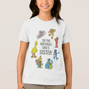 Vintage Sesame Street-karaktärer Födelsedags Tri-B T Shirt