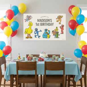 Vintage Sesame Street-karaktärer Födelsedagsaffisc Poster