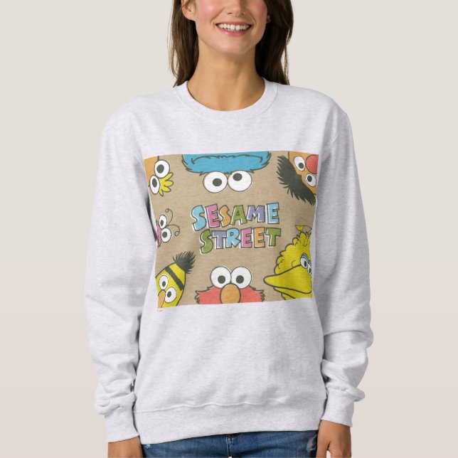 Vintage Sesame Street -kompisar T Shirt (Framsida)