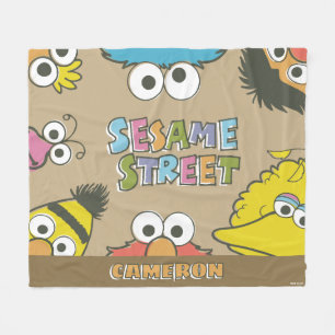 Vintage Sesame Street Vänner Fleecefilt