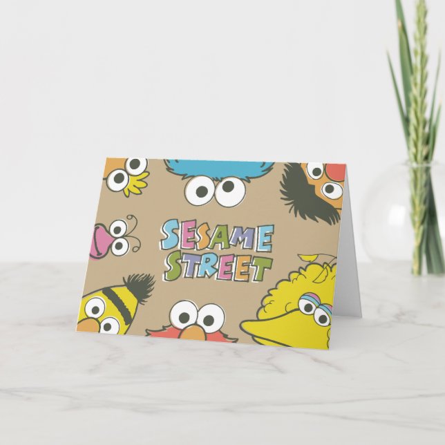 Vintage Sesame Street Vänner Kort (Framsida)