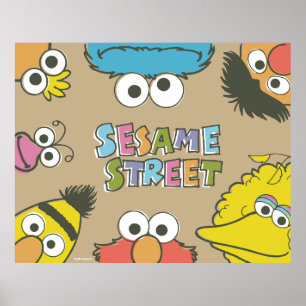 Vintage Sesame Street Vänner Poster