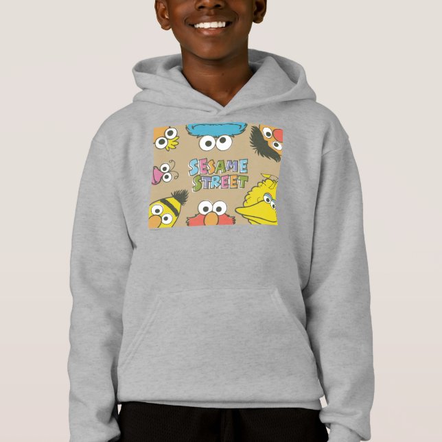 Vintage Sesame Street Vänner T Shirt (Framsida)
