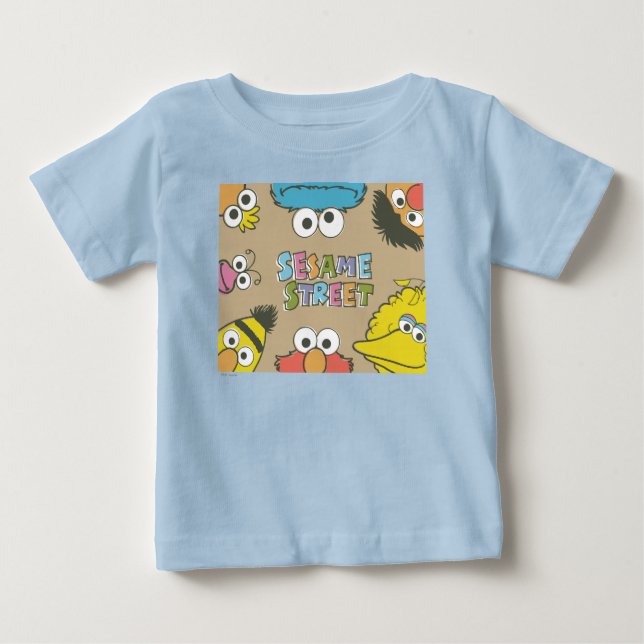 Vintage Sesame Street Vänner T Shirt (Framsida)