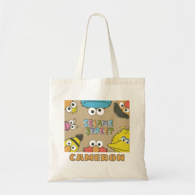 Vintage Sesame Street Vänner Tygkasse (Framsidan)