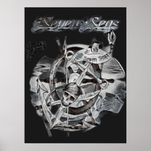 Vintage Seven Seas Karibisk Semester Poster