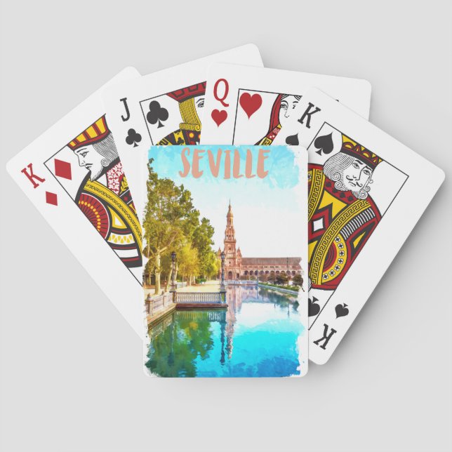 Vintage Sevilla Spain Andalucia Casinokort (Baksidan)